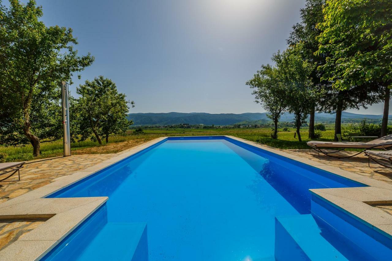 Beautiful Cottage With Heated Pool For 22 Ppl Plaski Bagian luar foto