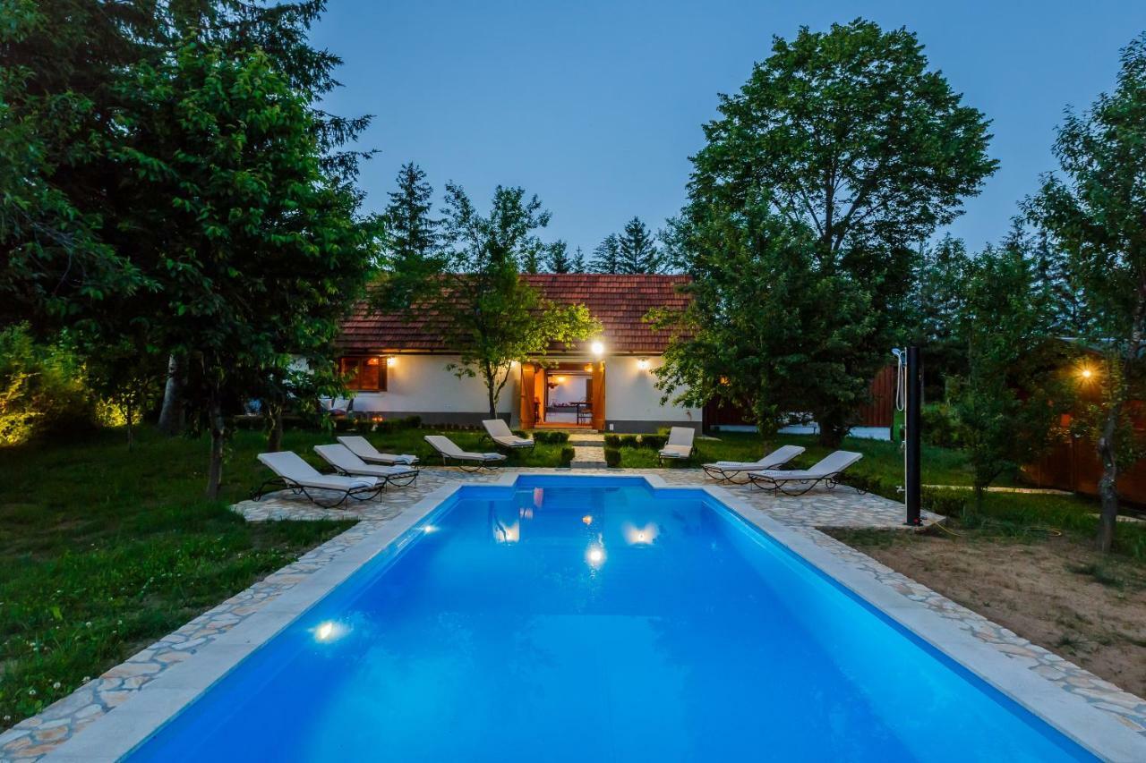 Beautiful Cottage With Heated Pool For 22 Ppl Plaski Bagian luar foto