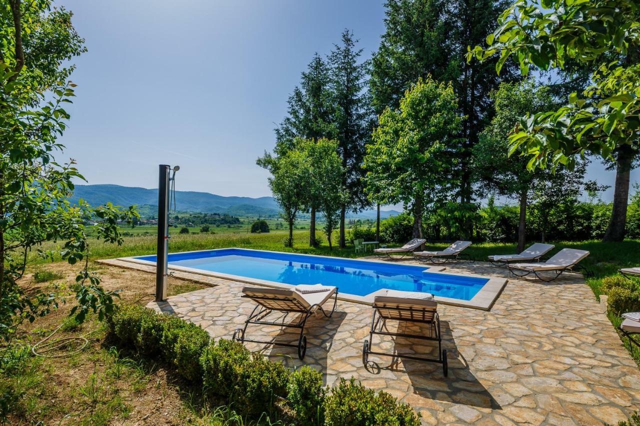 Beautiful Cottage With Heated Pool For 22 Ppl Plaski Bagian luar foto
