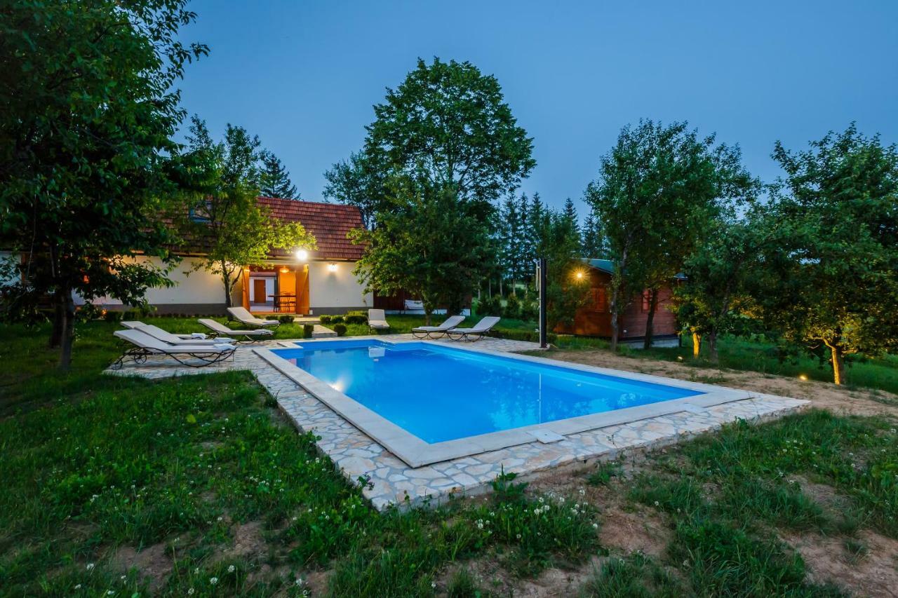 Beautiful Cottage With Heated Pool For 22 Ppl Plaski Bagian luar foto